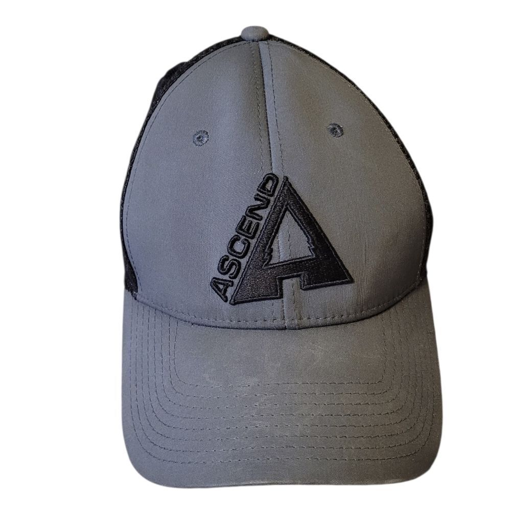 Ascend Grey & Black Logo Baseball Hat OS
